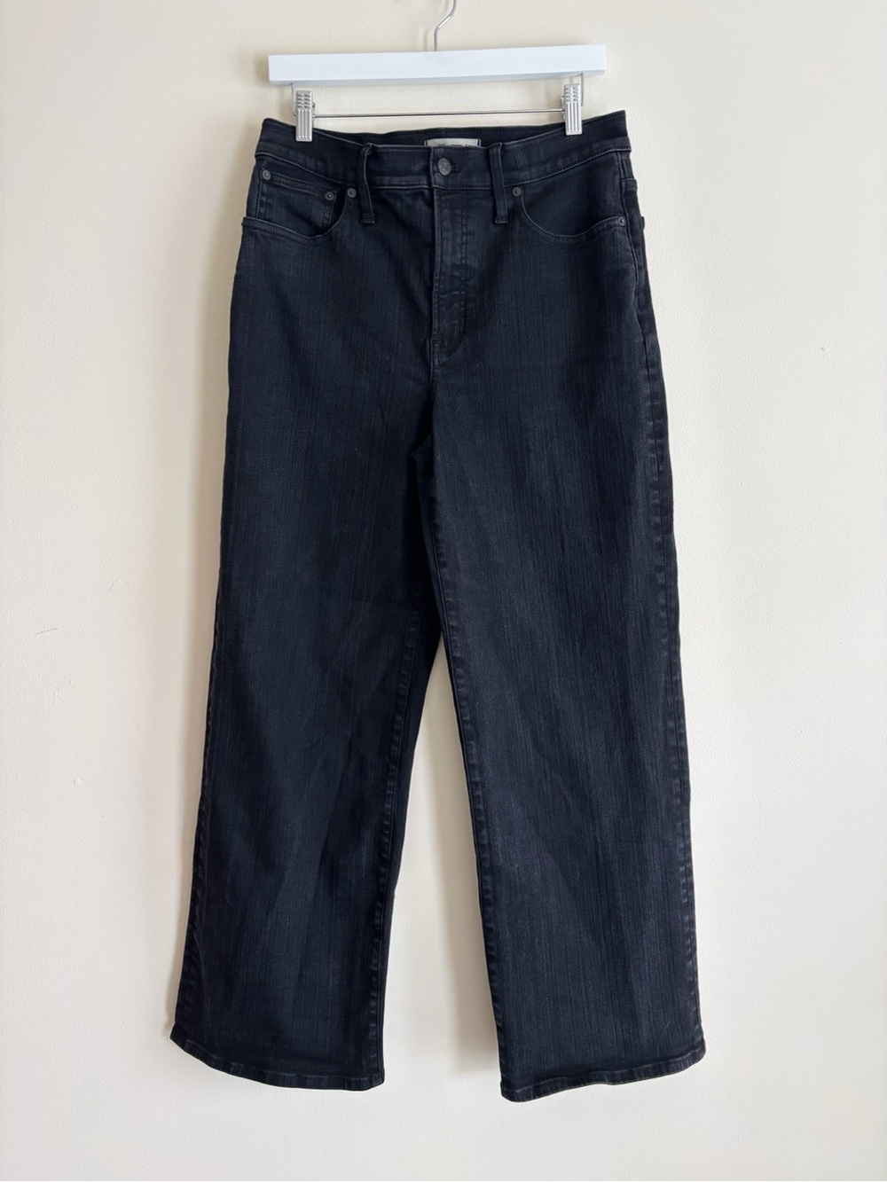 Madewell Black The Perfect Vintage Wide-Leg Jean Sz 30